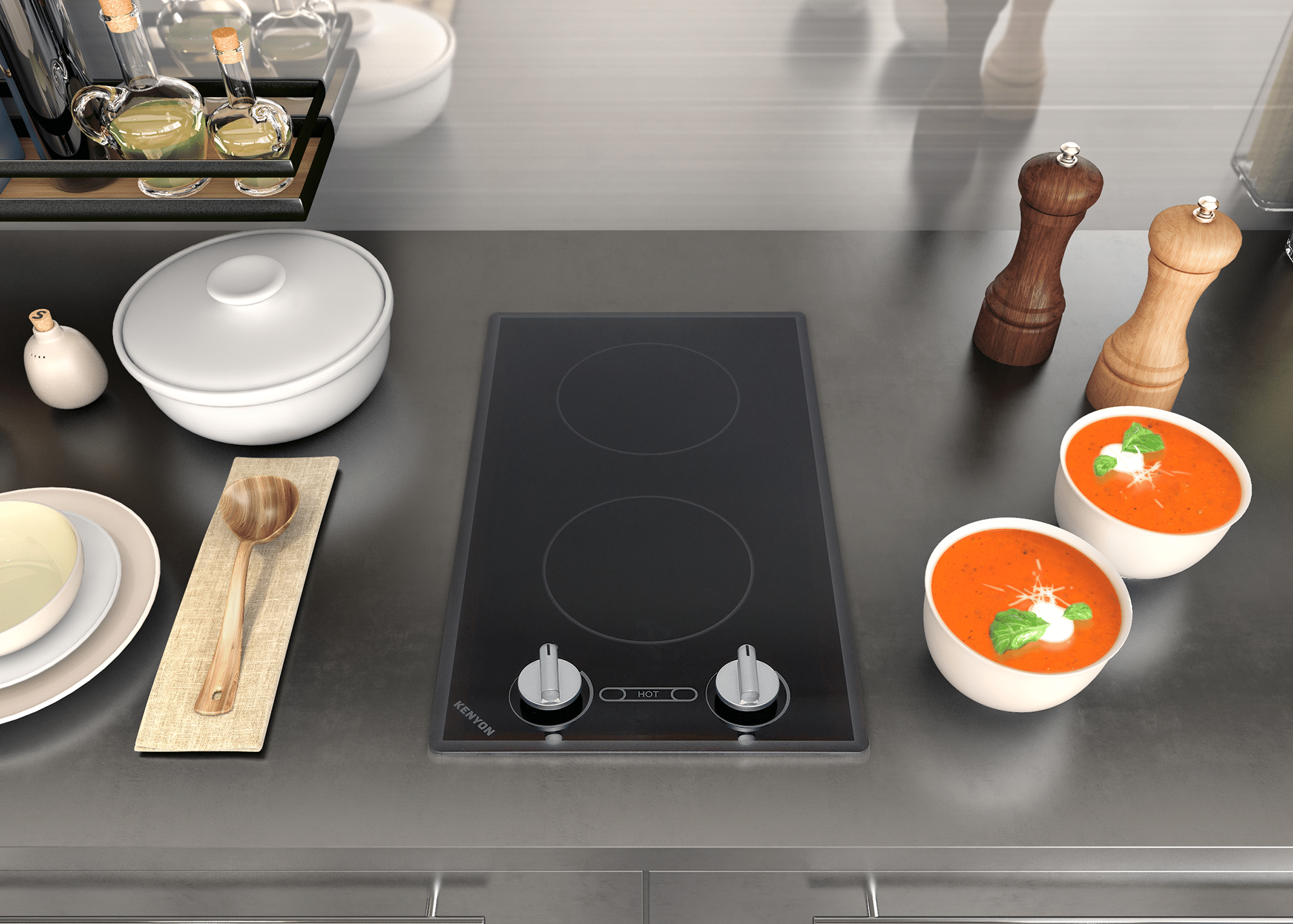 Kenyon Cortez 2 Burner Ceramic Glass Cooktop