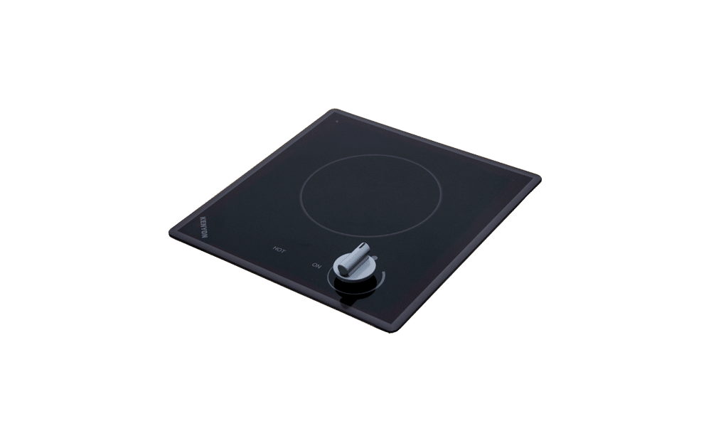 Kenyon B41705 12 Inch Electric Cooktop with 1 Element, Ceramic Glass  Surface, 1200W Radiant Element, Heat Limiting Surface Protectors,  Push-To-Turn Knob Control, On/Hot Burner Indicator Light, and ADA  Compliant: 240V/5A