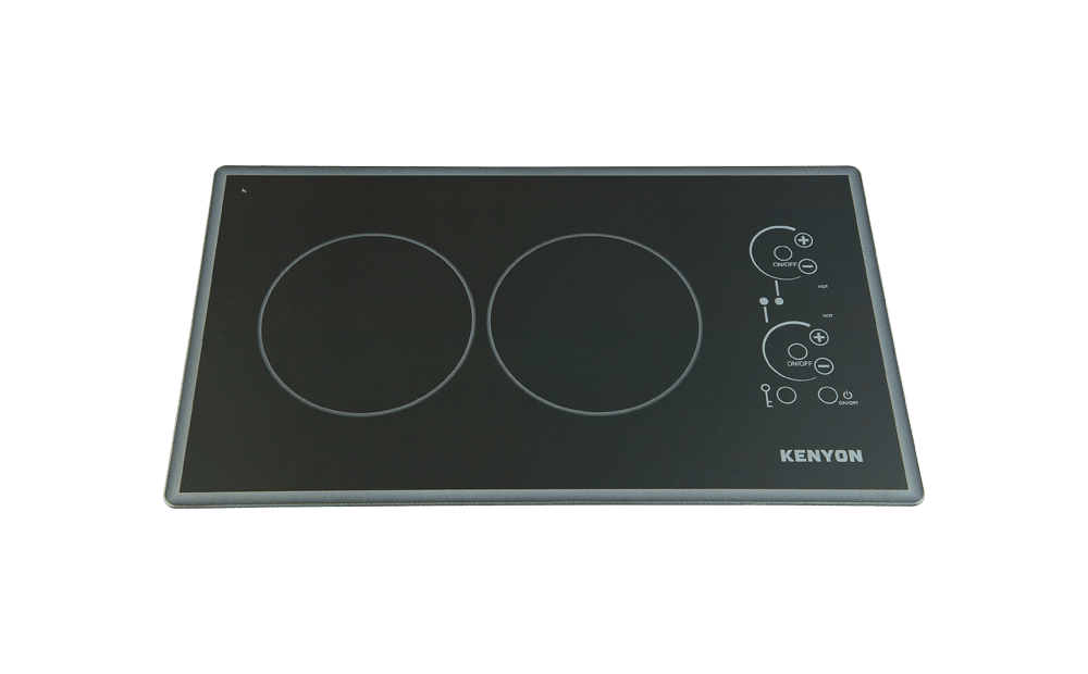 Kenyon B41605 12 Inch Electric Cooktop with 1 Element, Ceramic Glass  Surface, Heat-Limiting Cooking Surface, Quick-to-Heat Ribbon Element,  On/Hot Burner Indicator Lights, Push-to-Turn Knob Control, ADA Compliant,  and UL/C-UL Approved: 120 Volts