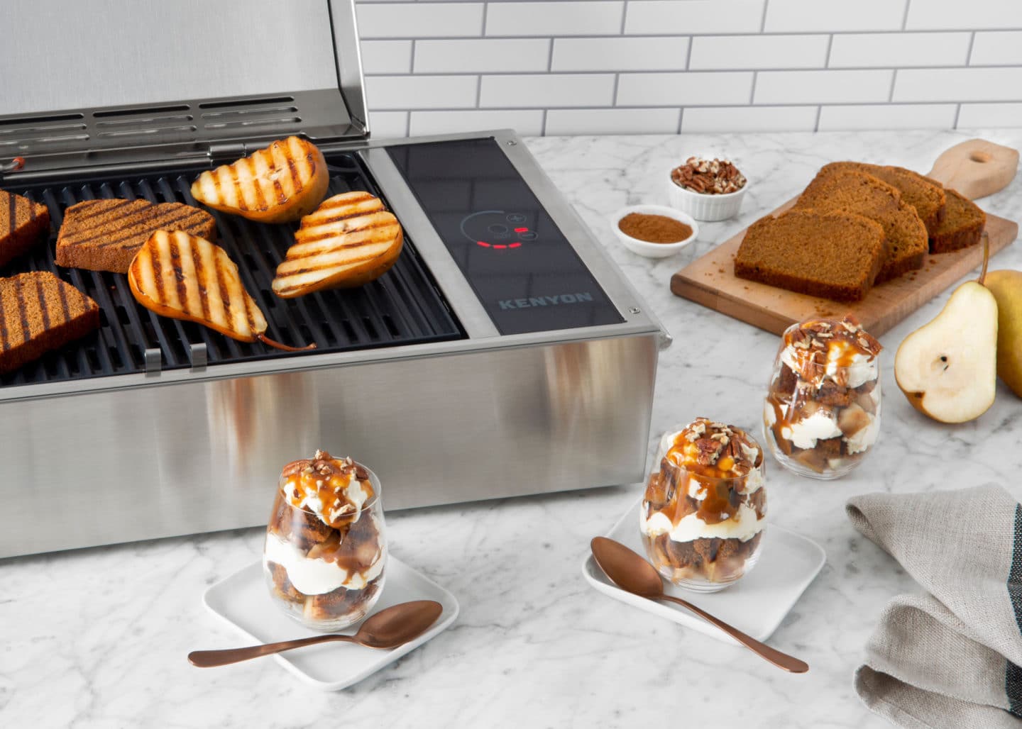 Grilled Pear and Gingerbread Trifles | Kenyon Grills