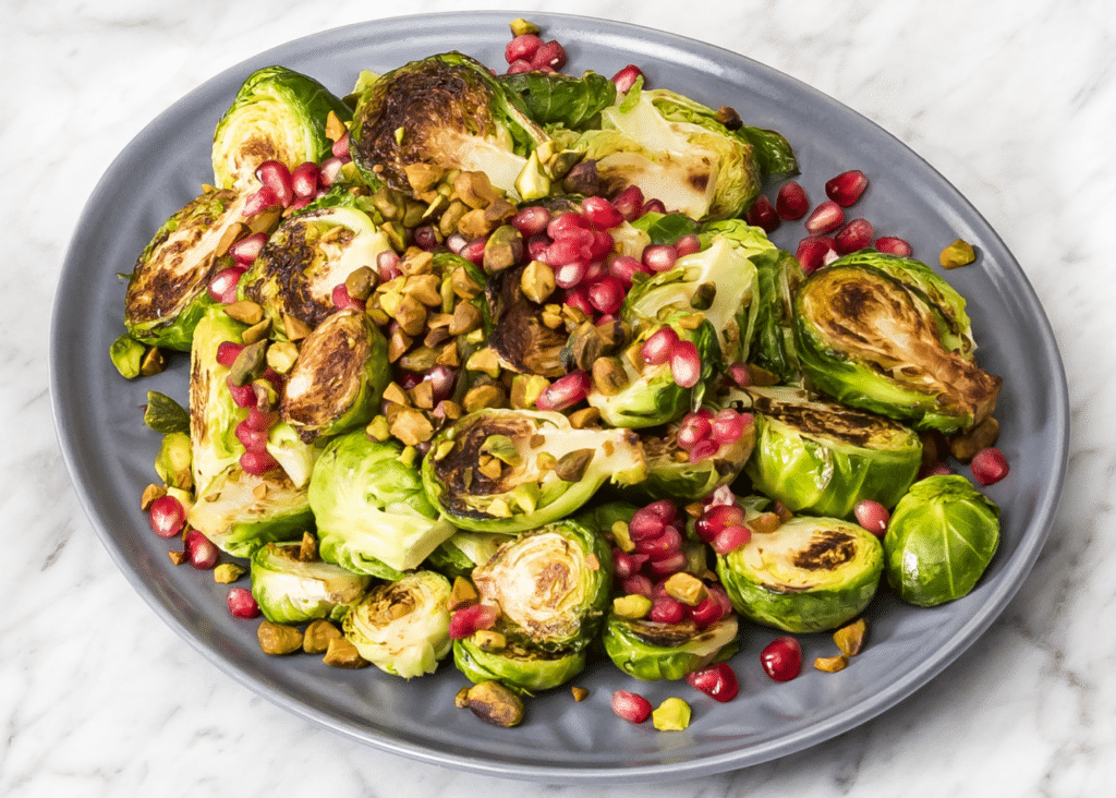 Grilled Brussel Sprouts with Pistachios & Pomegranate Kenyon Grills