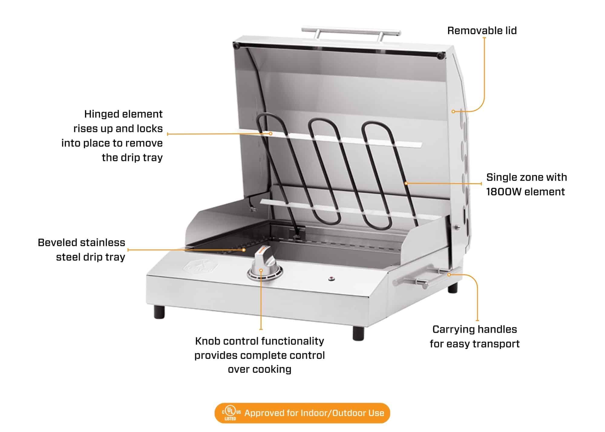 4-Piece Stainless Steel Grill Tool Set in Brushed Stainless Steel by Quince