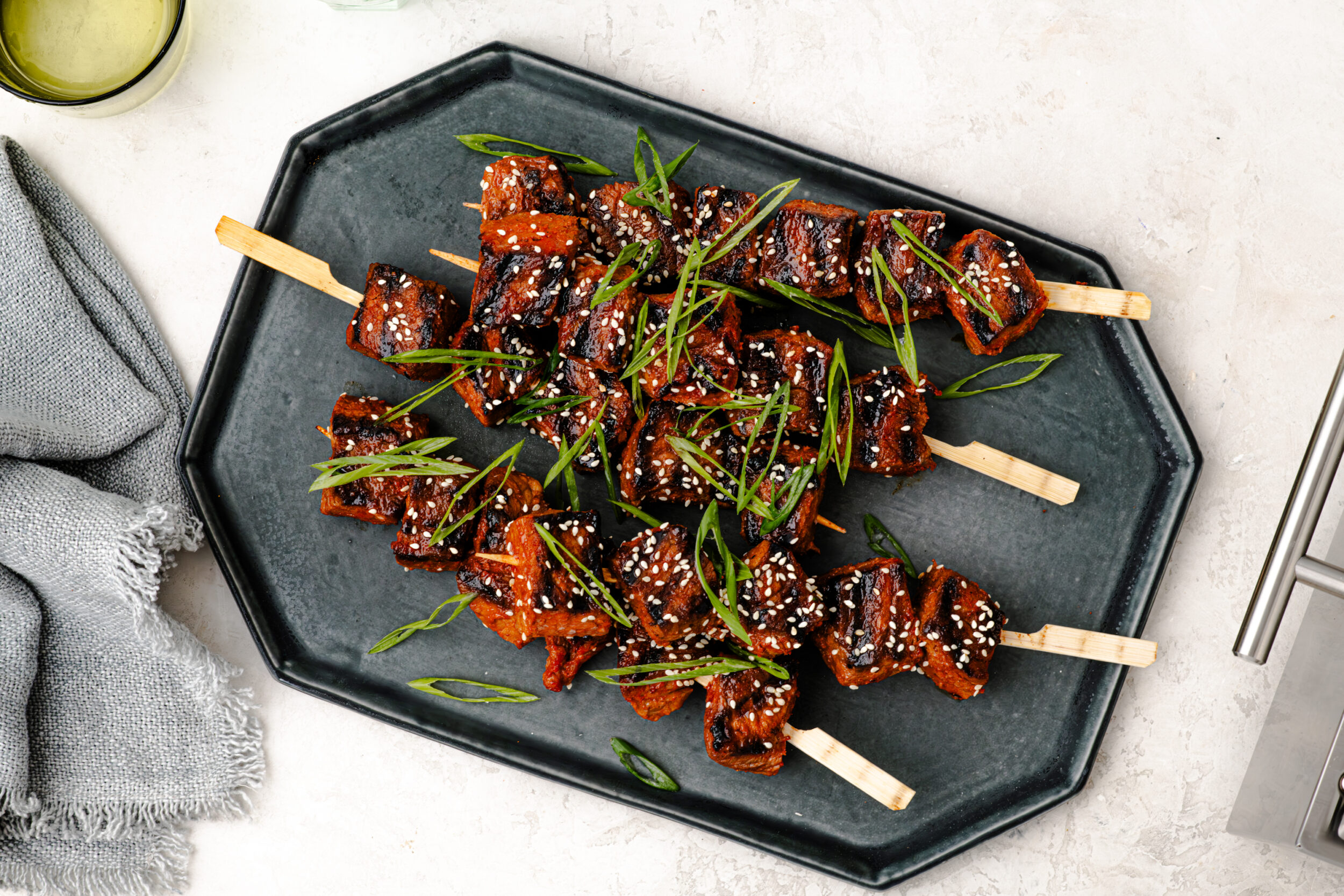 Korean Inspired Beef Skewers | Recipe by KENYON