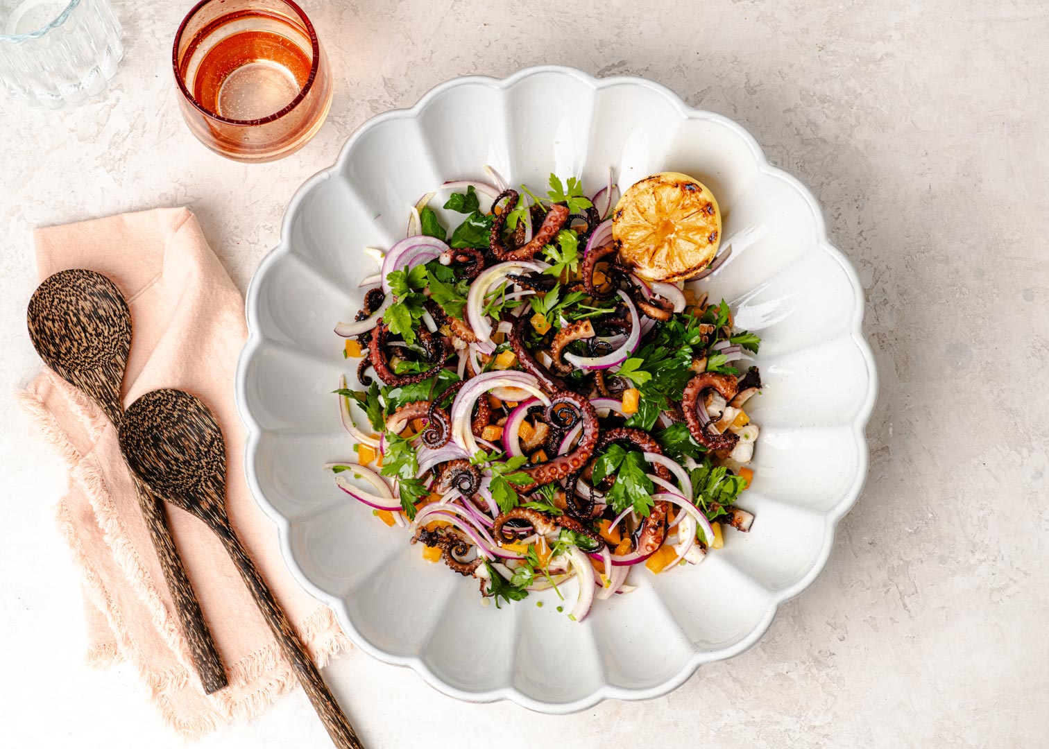 Grilled Octopus Salad -Recipe by KENYON