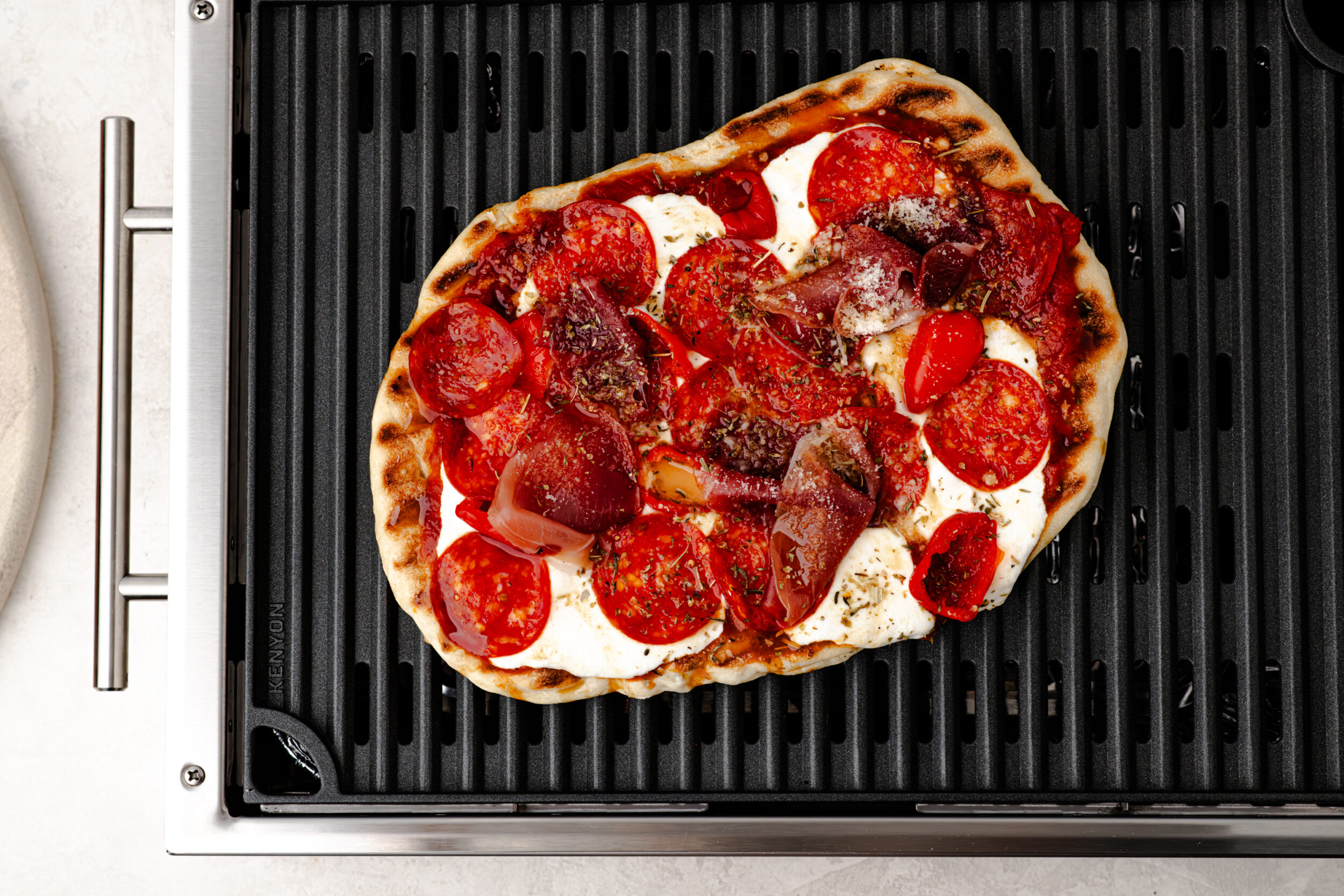 Grilled Pizza with Hot Honey - Recipe by KENYON GRILLS
