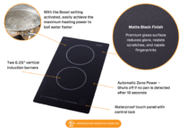 Kenyon Signature® Induction Cooktop 2 Burner Portrait, Including SilKEN® Mat