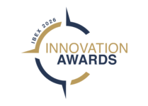 2026 IBEX Innovation Awards logo featuring gold and navy blue lettering with a circular graphic design on a white background.